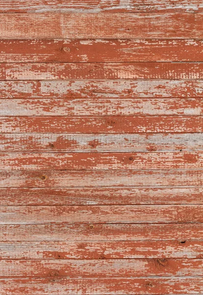 Pozadí Staré Dřevěné Desky Loupání Popraskané Červené Barvy — Stock fotografie