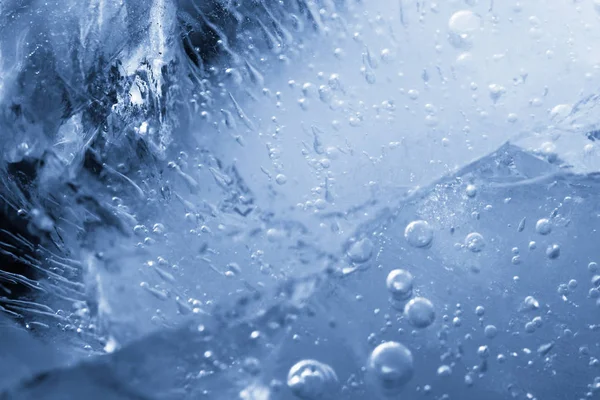 氷のキューブ テクスチャ背景抽象 マクロ パターン霜 クリスタル冬デザイン — ストック写真