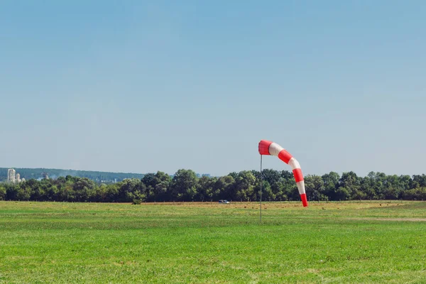 Windsock Como Indicador Vientos Paletas Viento Aeródromo Espectáculo Aéreo — Foto de Stock