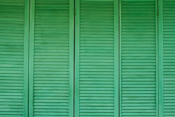 Estores Verdes Padrão Madeira Fechado Luz Solar Fundo Abstrato — Fotografia de Stock