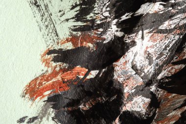 Soyut sanat arka plan. El yeşil renkli boyalı. Öz yapılmış