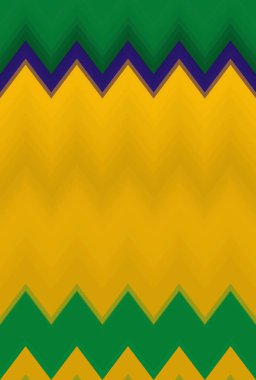 Chevron zikzak Brezilya bayrağı sanat arka plan, renk trendleri desen