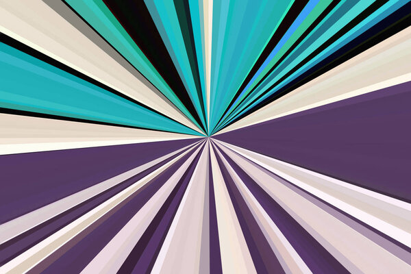 Abstract duotone trendy rays background. Colorful stripes beam pattern. Stylish illustration modern trend colors backdrop.