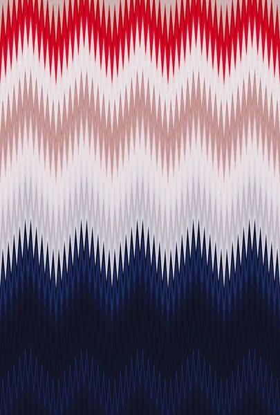 雪佛龙字形波浪图案抽象艺术背景 彩色美国国旗趋势 — 图库照片