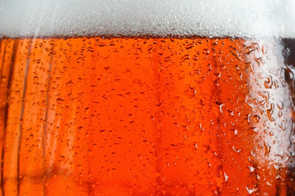 Cerveza Fondo Con Espuma Burbujas Macro —  Fotos de Stock