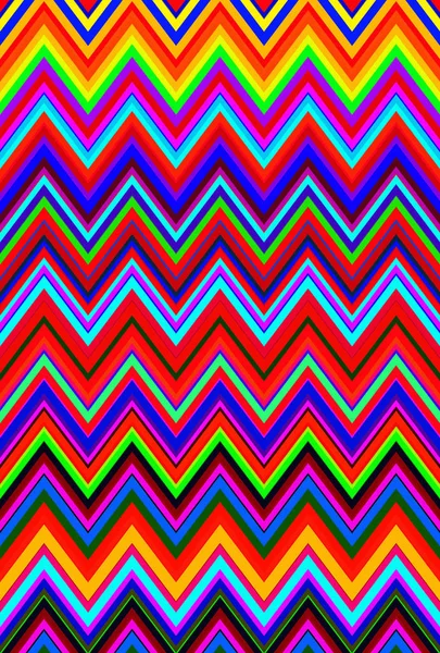 Chevron Psicodélico Multicolorido Colorido Padrão Ziguezague Abstrato Arte Fundo Tendências — Fotografia de Stock