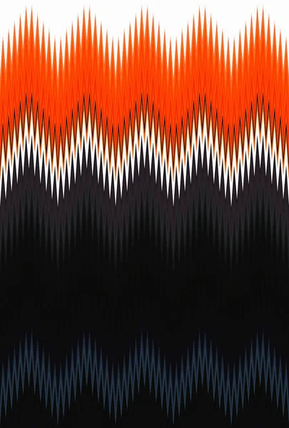 Chevron Zigzag Vague Rouge Motif Feu Flamme Orange Abstrait Fond — Photo