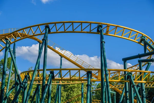 Roller Coaster Fast Track Public Amusement Park — Stock Photo, Image