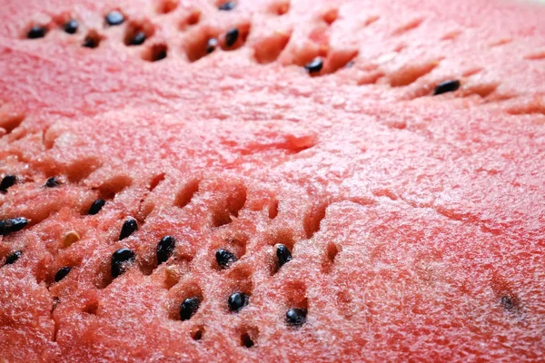 Rote Textur Der Süßen Reifen Wassermelone Hintergrund Tropisches Dessert — Stockfoto