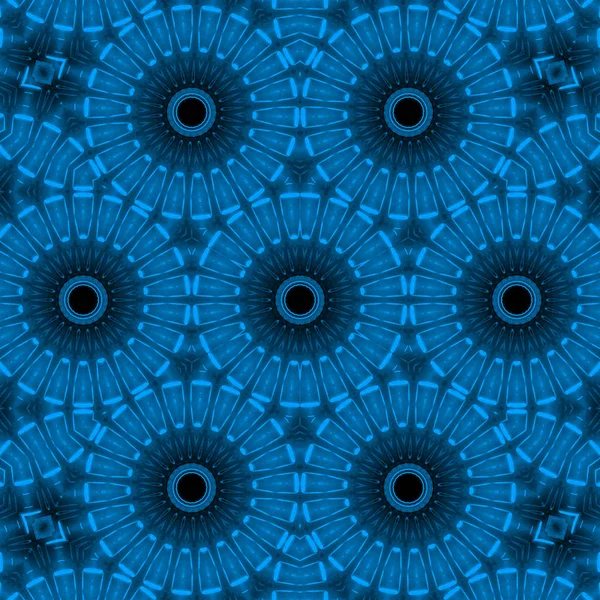 Padrão Moderno Ornamento Azul Elegante Textura Abstrata Repetindo Elementos Telhas — Fotografia de Stock