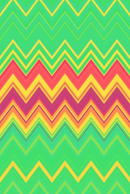 Chevron yeşil yeşillik çimen yaz bahar zikzak desen sanat arka plan, renk trendleri