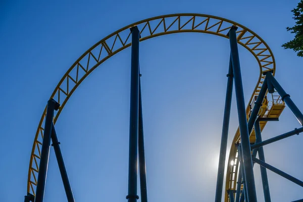 Roller Coaster Fast Track Public Amusement Park — Stock Photo, Image