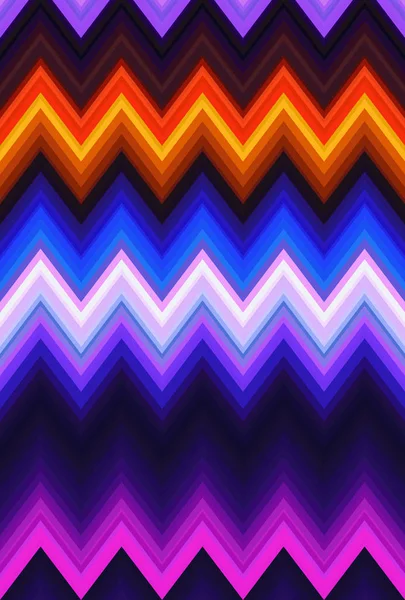 Chevron Psychedelic Multicolored Colorful Zigzag Pattern Abstract Art Background Color — Stock Photo, Image