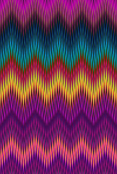 Chevron Psichedelico Multicolore Colorato Zig Zag Modello Astratto Arte Sfondo — Foto Stock