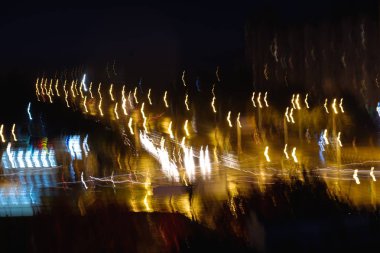 Bulanık hareket soyut lighhts gece City
