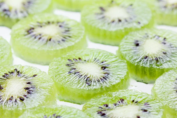 Kiwi fruit slices fresh fruit on white background