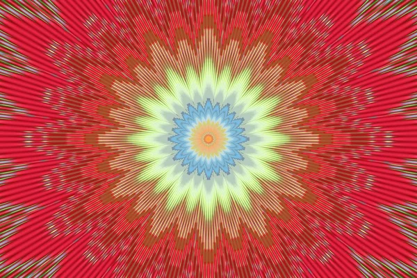 Hintergrund Rotes Kaleidoskop Blumenmuster Blumenabstrakt Geometrisch — Stockfoto