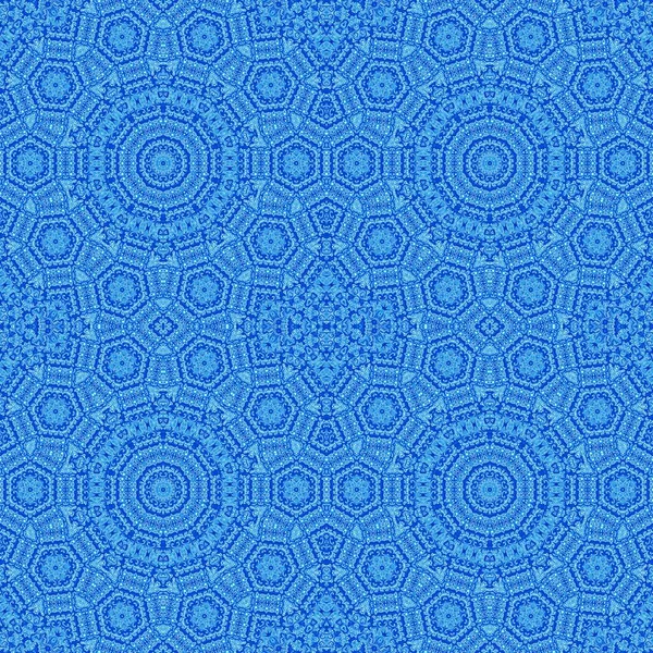 Azul Patrón Caleidoscopio Fondo Abstracto Motivo Telón Fondo Mandala Diseño —  Fotos de Stock