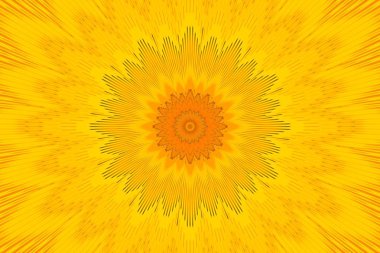 desen sarı turuncu çiçek çiçek dürbünü arka plan yanılsama. motifler hipnotik.