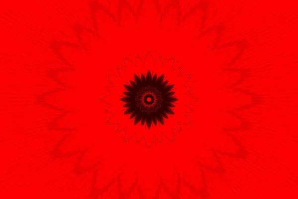 Fondo Rojo Caleidoscopio Flor Patrón Floral Abstracto Intrincado —  Fotos de Stock