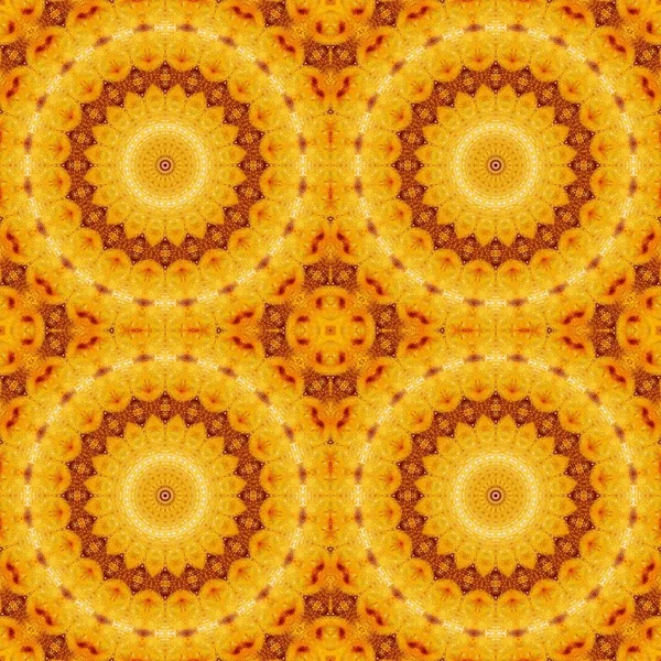 Sunflower Pattern Background Sun Flower Floral Mandala Symmetry — Stock Photo, Image