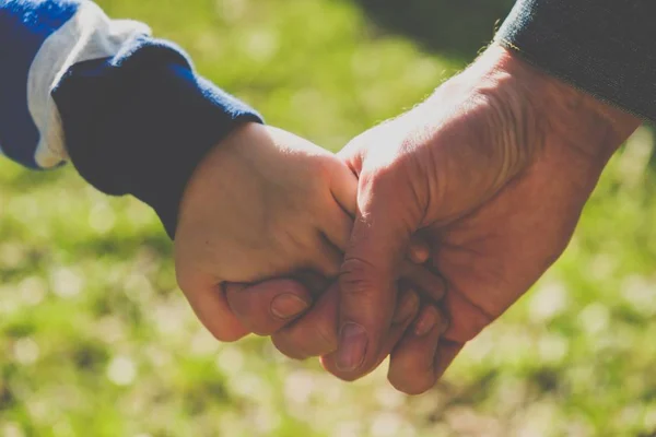 Hand Child Mother Son Boy Parent Family Mom — Stock Photo, Image