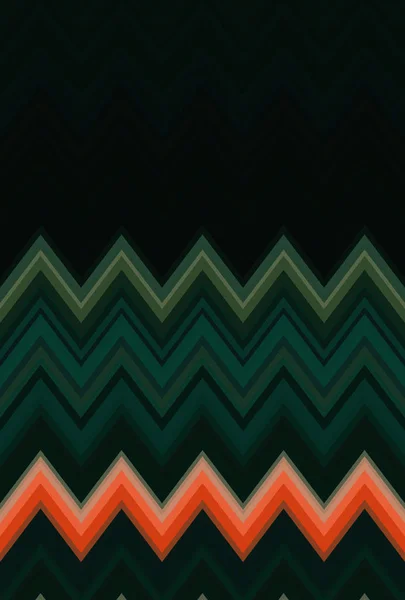 Chevron Zigzag Modello Verde Scuro Astratto Sfondo Arte Tendenze Colore — Foto Stock