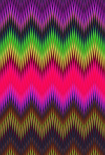 Chevron Psychédélique Multicolore Multicolore Motif Vague Zigzag Abstrait Fond Art — Photo