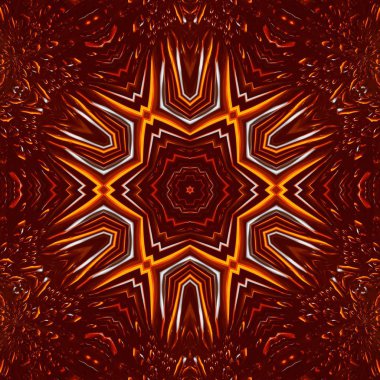 Sarı damla desen kaleydoskop arka plan reçine. Mandala.