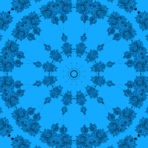 Azul Patrón Caleidoscopio Fondo Abstracto Motivo Telón Fondo Boho Geométrico —  Fotos de Stock