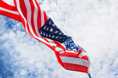 ABD bayrağı arka plan. Amerikan Bağımsızlık günü, 4 Temmuz, demokrasi ve vatanseverlik sembolü