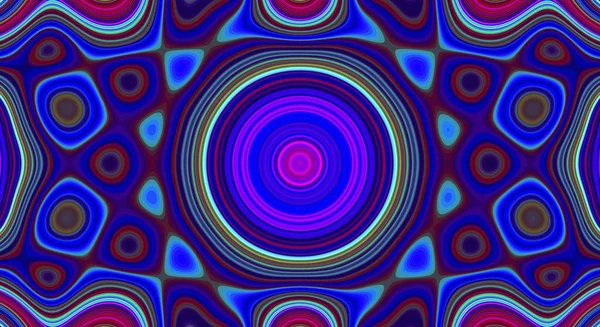 Psychedelic Symmetry Abstract Pattern Hypnotic Background Texture Crazy Design — Stock Photo, Image