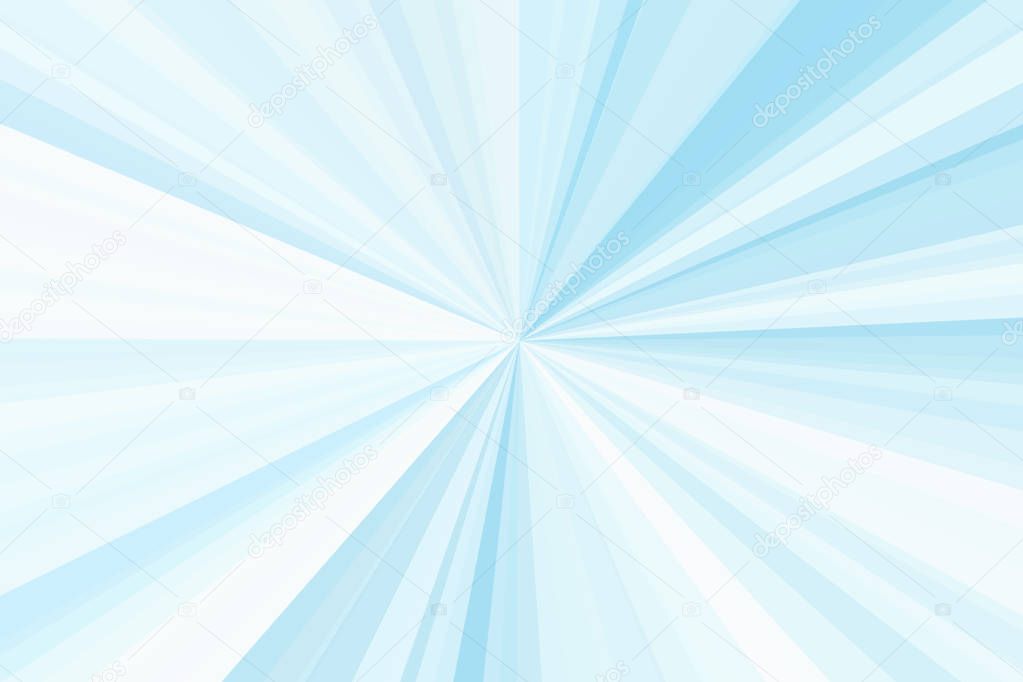 Blue sky color rays of light abstract background. Stripes beam pattern. Stylish illustration modern trend colors backdrop.