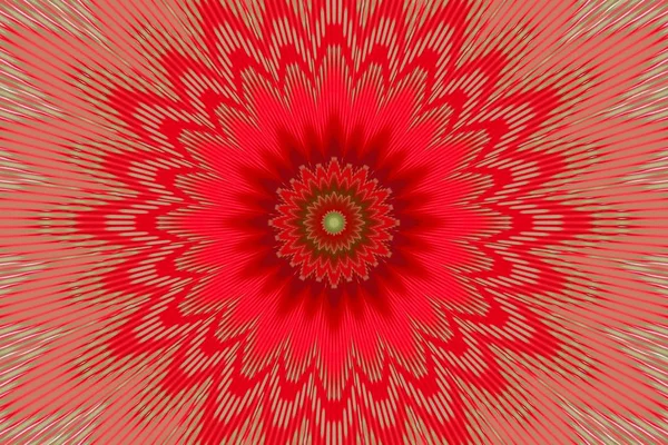 Φόντο κόκκινο Καλειδοσκόπιο λουλούδι μοτίβο. Kalamkari. — Φωτογραφία Αρχείου