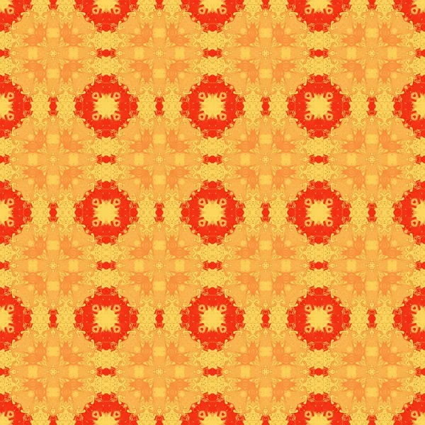 Pattern yellow geometric kaleidoscope symmetry. decorative vintage. — Stock Photo, Image