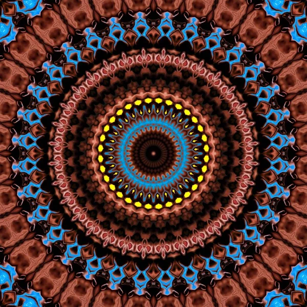 Achtergrond multicolor abstracte Caleidoscoop kleurrijke. Mandala behang. — Stockfoto