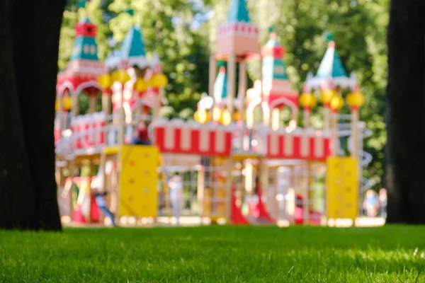 Colorful playground on yard in the park. Fun childhood — Stock Photo, Image