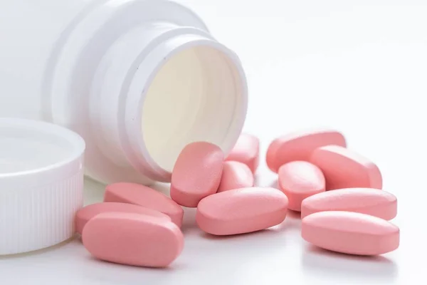 Medicine pill on white, medical tablet prescription,  capsule. — Stock Photo, Image