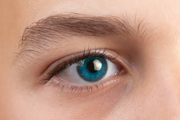 Oog gezichtsvermogen oogheelkunde test en visie gezondheid, alfabet. — Stockfoto