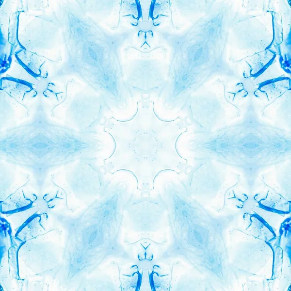 Абстрактная симметрия синего льда. иллюстрация круга . — стоковое фото