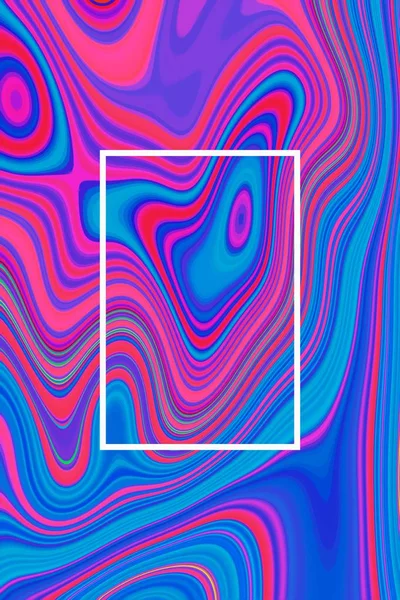 Abstract blue psychedelic poster background and hypnotic design,  fluid.