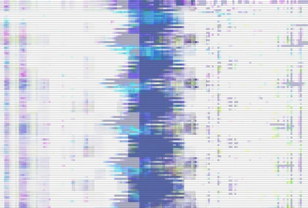 Glitch digital screen pattern white,  design interference. — Stock Photo, Image