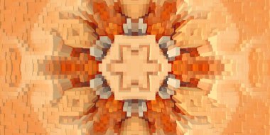 Küp 3d simetri arka plan bükün, doku şekli.