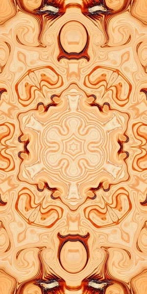 Pattern wood symmetry abstract background. brown. — Stock Photo, Image