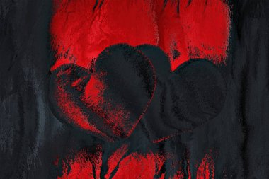 kalp arka plan aşk Sevgililer kavramı. şekil.