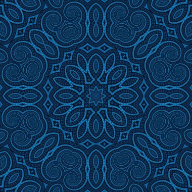 Mavi koyu örnek kaleydoskop soyut. soyutlama.