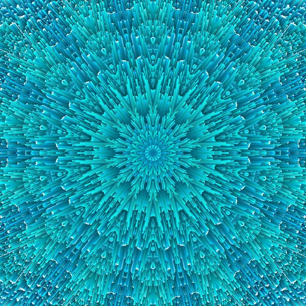 抽象的蓝色冰层对称性。装饰. — 图库照片