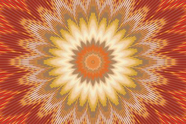 arka plan kırmızı kaleydoskop çiçek deseni. Stil hipnotik.