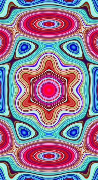 Psychedelic symmetry abstract pattern and hypnotic background,  ornament swirl. — Stock Photo, Image
