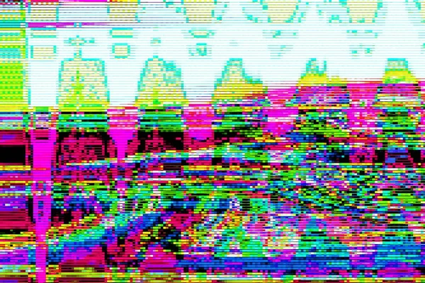 Equipo digital glitch fondo abstracto, diseño negro . — Foto de Stock